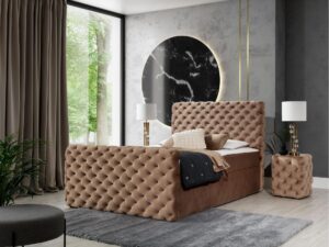 miniaturka Kontynentalne Łóżko FASCINO w Stylu Chesterfield