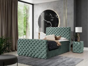 miniaturka Kontynentalne Łóżko FASCINO w Stylu Chesterfield