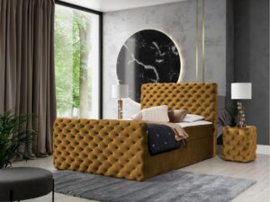 miniaturka Kontynentalne Łóżko FASCINO w Stylu Chesterfield