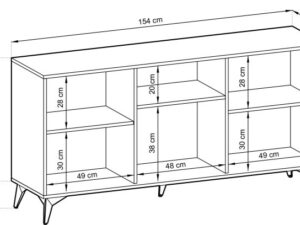 miniaturka Komoda Diament Szeroka w Ciemnych Kolorach