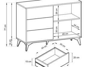 miniaturka Komoda Diament z Praktycznymi Szufladami