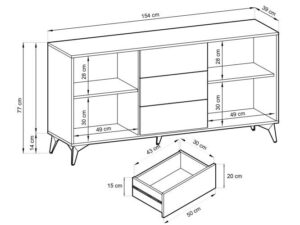 miniaturka Komoda Diament Elegancka do Salonu