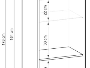 miniaturka Witryna Diament Wąska w Dębowym Odcieniu