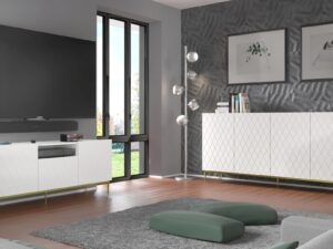 miniaturka Szafka RTV Bellagio 145 cm w Stylu Glamour z Wnęką