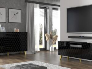 miniaturka Szafka RTV Bellagio 145 cm w Wysokim Połysku