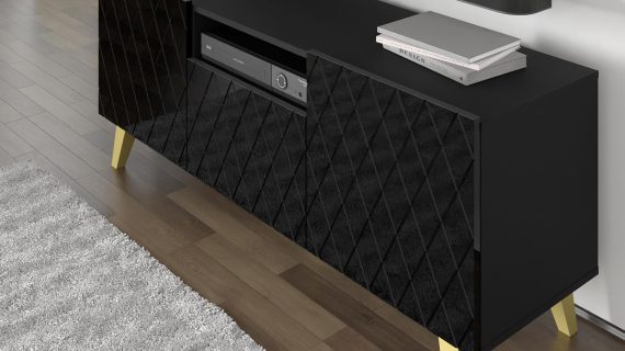 miniaturka Szafka RTV Bellagio 145 cm w Wysokim Połysku