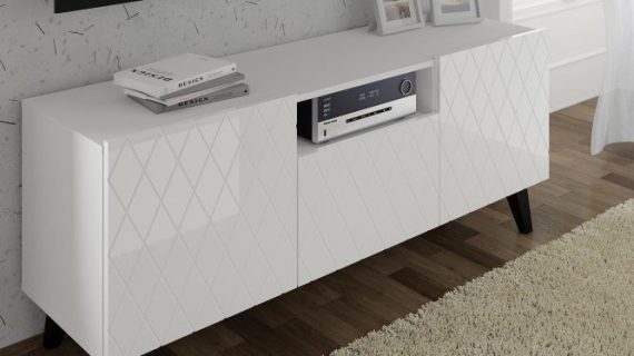 miniaturka Szafka RTV Bellagio 145 cm w Wysokim Połysku