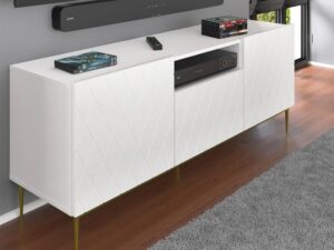 miniaturka Szafka RTV Bellagio 145 cm w Stylu Glamour z Wnęką