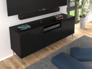 miniaturka Szafka RTV Bellagio 145 cm w Stylu Glamour z Wnęką