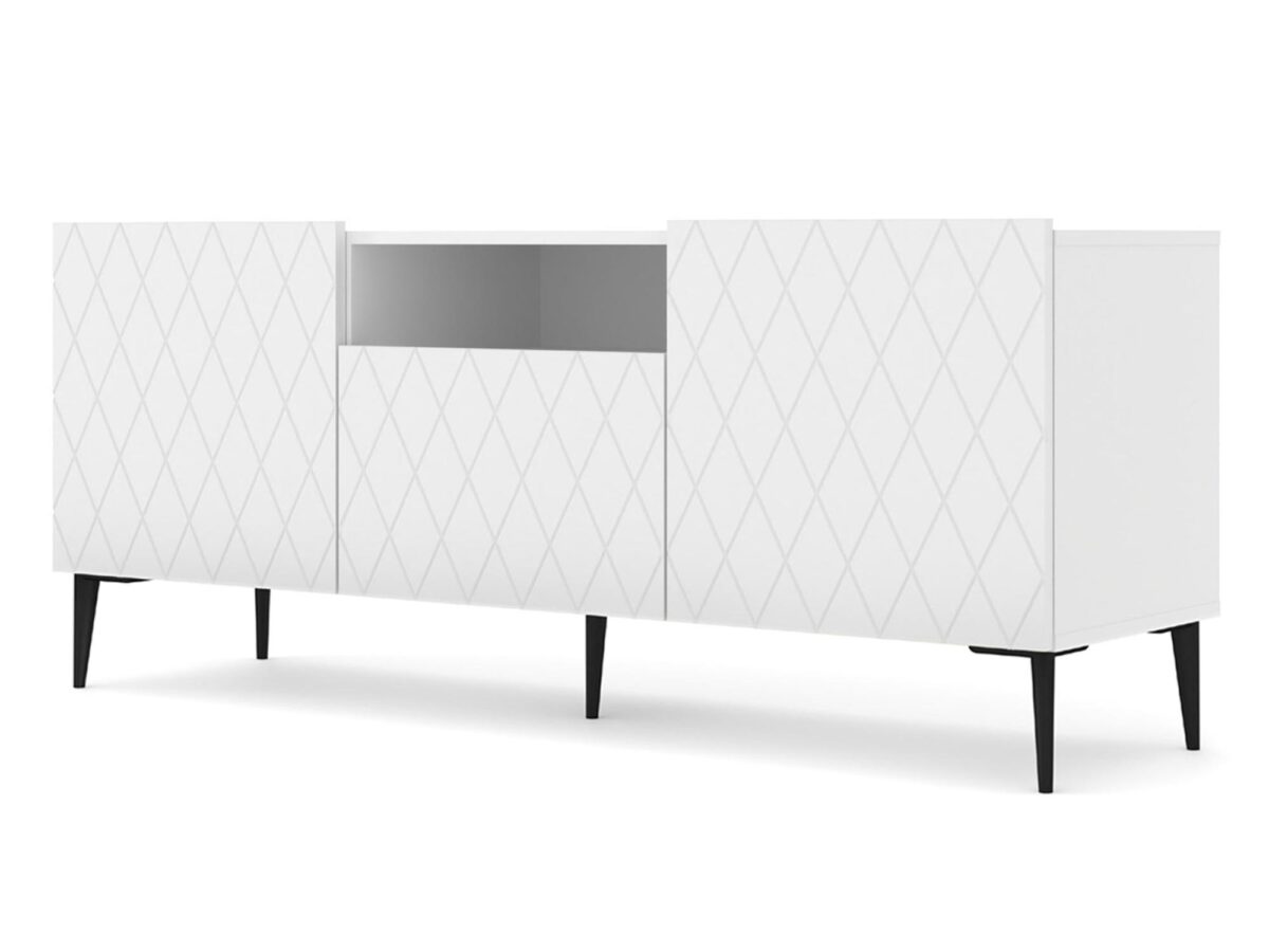 Szafka RTV Bellagio 145 cm w Stylu Glamour z Wnęką