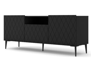 miniaturka Szafka RTV Bellagio 145 cm w Stylu Glamour z Wnęką