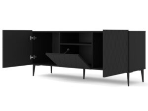 miniaturka Szafka RTV Bellagio 145 cm w Stylu Glamour z Wnęką