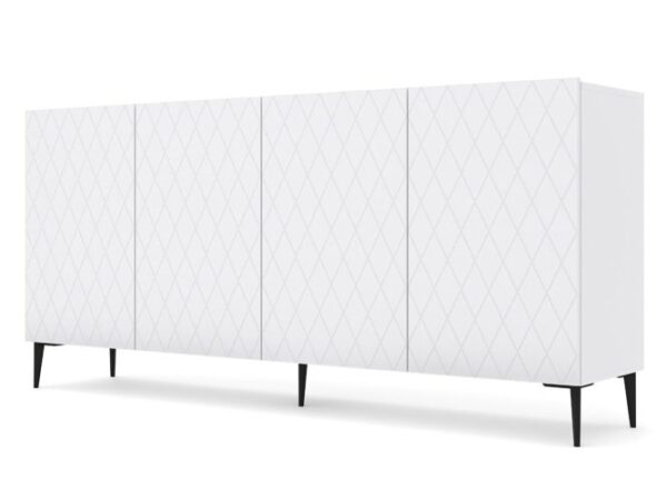 Szafka RTV z białymi frontami