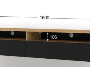 miniaturka Meblościanka Elsa C Designerska Dąb Czarny Mat