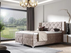 miniaturka Nowoczesne Łóżko MODULO z Wysokim Zagłówkiem