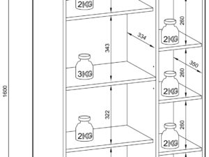 miniaturka Regał Las z Elementami Natury 80cm