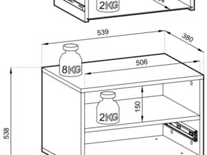 miniaturka Stolik Nocny Las w Jasnych Odcieniach