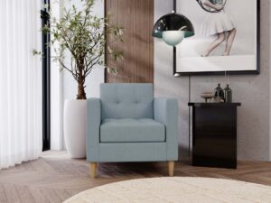 miniaturka Fotel FANCY Szary Klasyczny Wygodny do Salonu