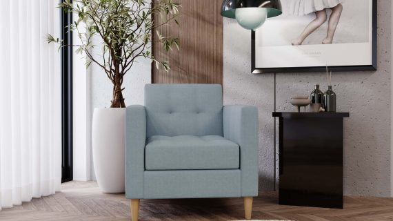 miniaturka Fotel FANCY Szary Klasyczny Wygodny do Salonu