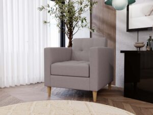 miniaturka Fotel FANCY Szary Klasyczny Wygodny do Salonu