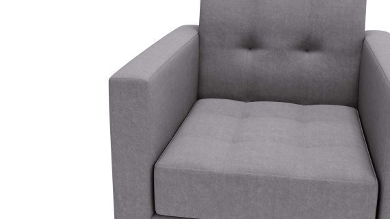 miniaturka Fotel FANCY Szary Klasyczny Wygodny do Salonu