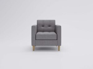 miniaturka Fotel FANCY Szary Klasyczny Wygodny do Salonu