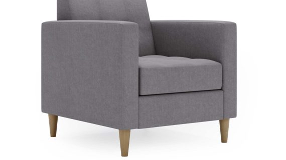 miniaturka Fotel FANCY Szary Klasyczny Wygodny do Salonu