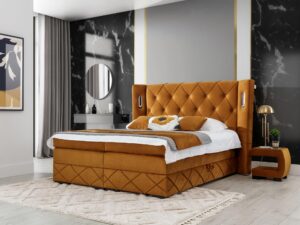 miniaturka Kontynentalne Łóżko Nexus Lux z Oświetleniem Sensorycznym