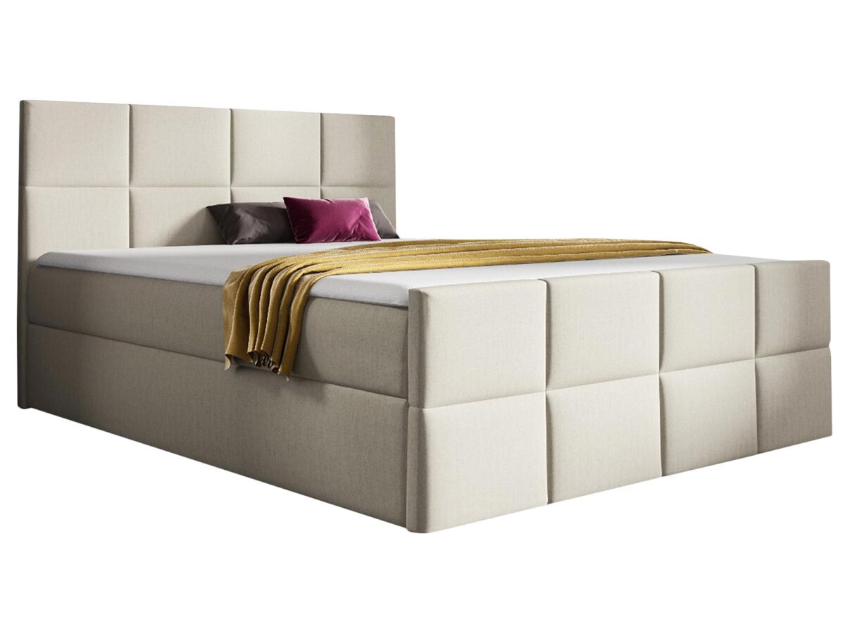 Łóżko Cappuccino Lux Nowoczesne Pikowanie i Styl