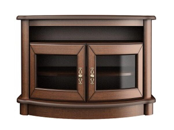 Komoda RTV z przeszklonymi drzwiczkami i miejscem na sprzęt