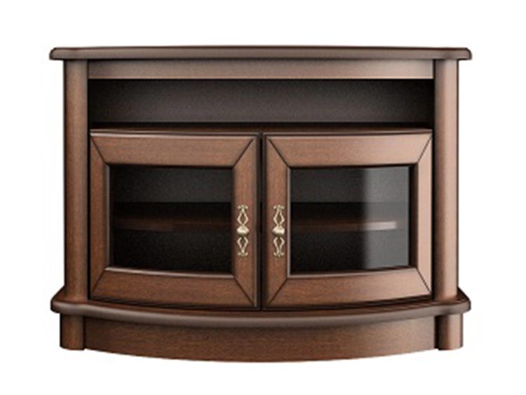 Komoda RTV z przeszklonymi drzwiczkami i miejscem na sprzęt