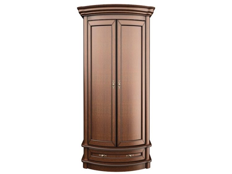 Wysoka narożna szafa z ozdobnym cokołem