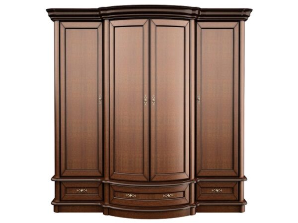 Trzydrzwiowa szafa z szufladami u dołu