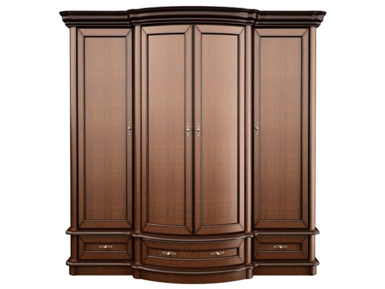 Trzydrzwiowa szafa z szufladami u dołu