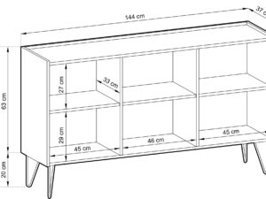 miniaturka Komoda Harmonia w Black Royal Stylu