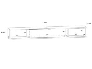 miniaturka Szafka RTV Wisząca Liora Innowacyjna ze Schowkiem