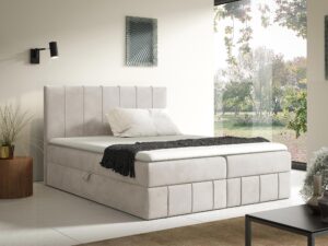 miniaturka Łóżko Toscano Kontynentalne z Geometrycznym Pikowaniem