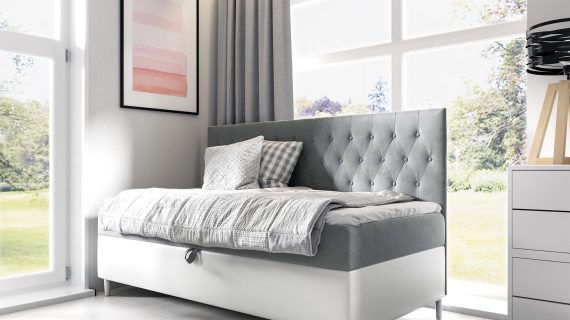 miniaturka Stylowe Łóżko Młodzieżowe LUKSJA z Pojemnikiem