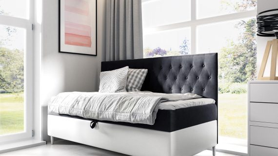 miniaturka Stylowe Łóżko Młodzieżowe LUKSJA z Pojemnikiem