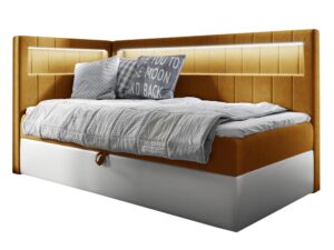 Musztardowe Łóżko WIŚNIA dla Młodzieży