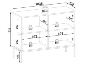 miniaturka Komoda Spokój z LED Dąb Wotan