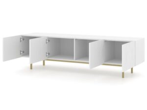 miniaturka Stojąca Szafka RTV Livio z Złotymi Nóżkami