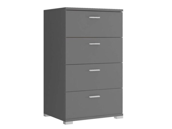 Nowoczesna ciemnoszara komoda z prostym uchwytem