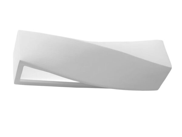 Falisty biały kinkiet LED do wnętrz jasnych i przestronnych