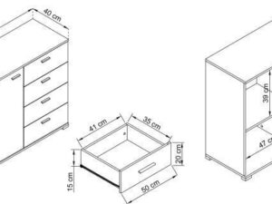 miniaturka Komoda 100cm Styl i Elegancja w Trzech Kolorach