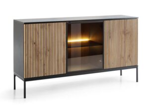 miniaturka Komoda Spokój Dąb Wotan/Czarny 154cm