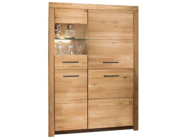 Komoda z szybą i trzema frontami – funkcjonalna elegancja