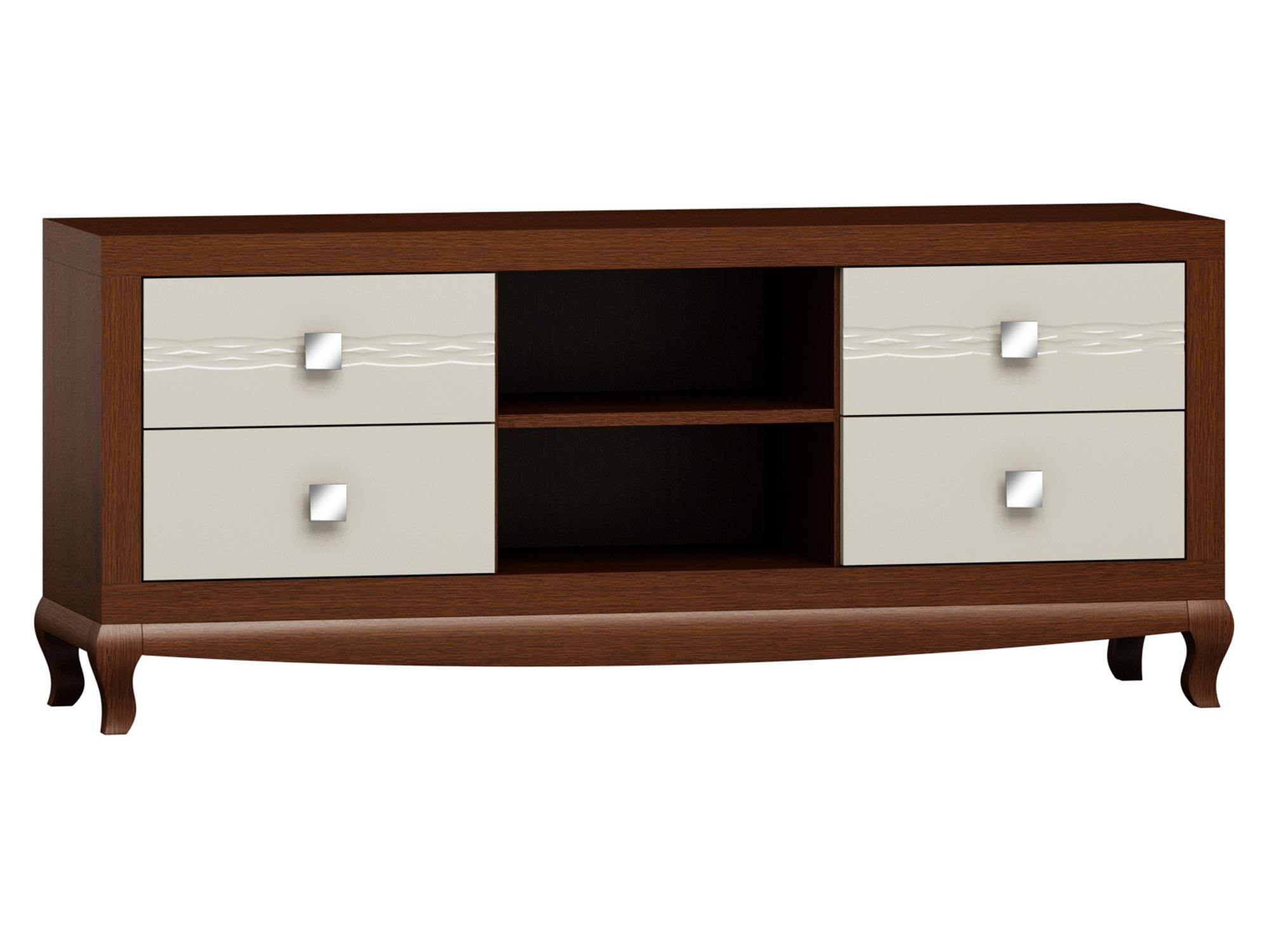 Szafka RTV z szufladami i otwartą półką Szafka RTV z szufladami i otwartą półką