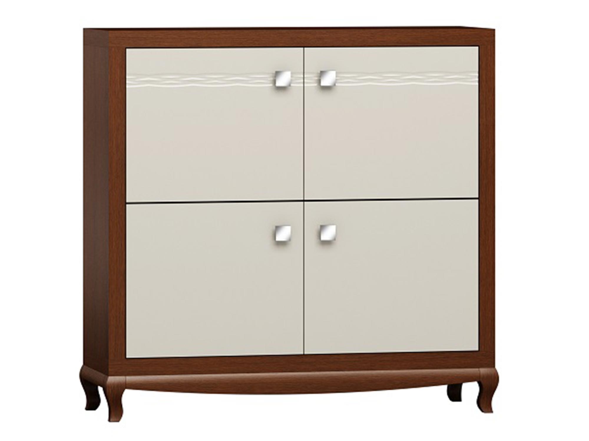 Komoda z czterema drzwiczkami i stylizowaną podstawą Komoda z czterema drzwiczkami i stylizowaną podstawą