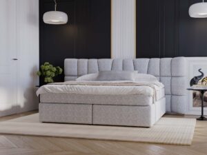 miniaturka Łóżko PRINCE Kontynentalne z Przesuwnym Zagłówkiem